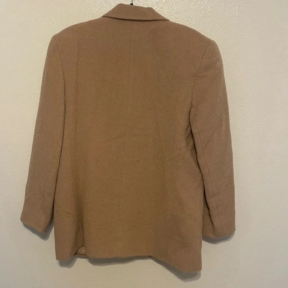 Vintage Harve Benard Wool And Alpaca Blazer Size 10 Lined Single Button - Picture 4 of 5